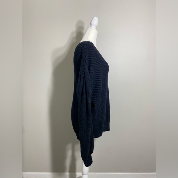 3XL debut Black Long Sleeve Heavyweight Warm Comfy Ribbed Sweater - Picture 3 of 5